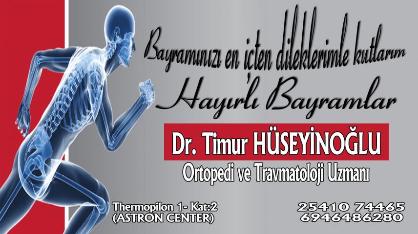 Dr. Timur Hüseyinoğlu'ndan bayram kutlaması
