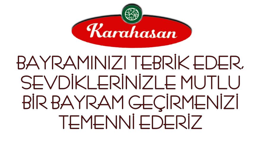 Et ve Et Ürünleri şirketi Karahasan'dan bayram tebriği 