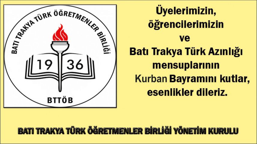 BTTÖB yönetiminden kurban bayramı kutlaması