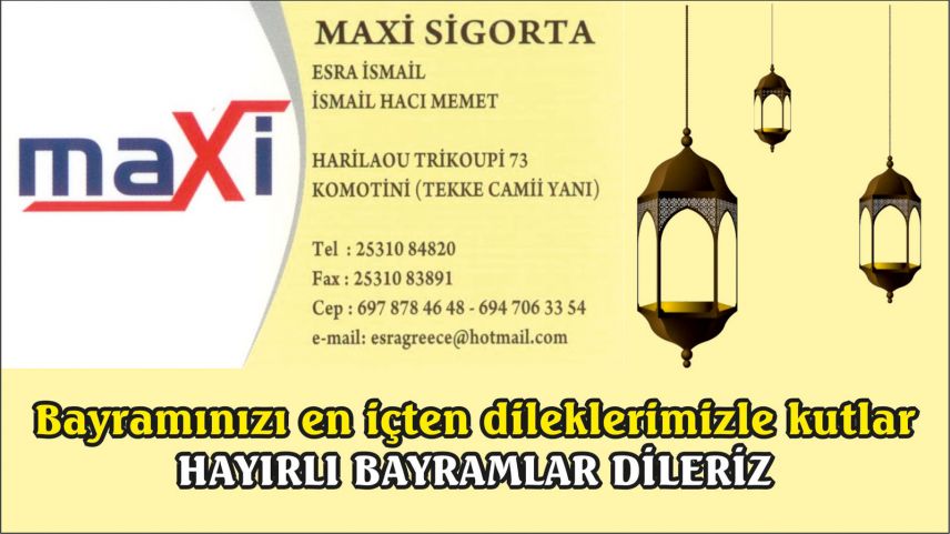 MAXİ SİGORTA Şirketi'nden bayram kutlaması
