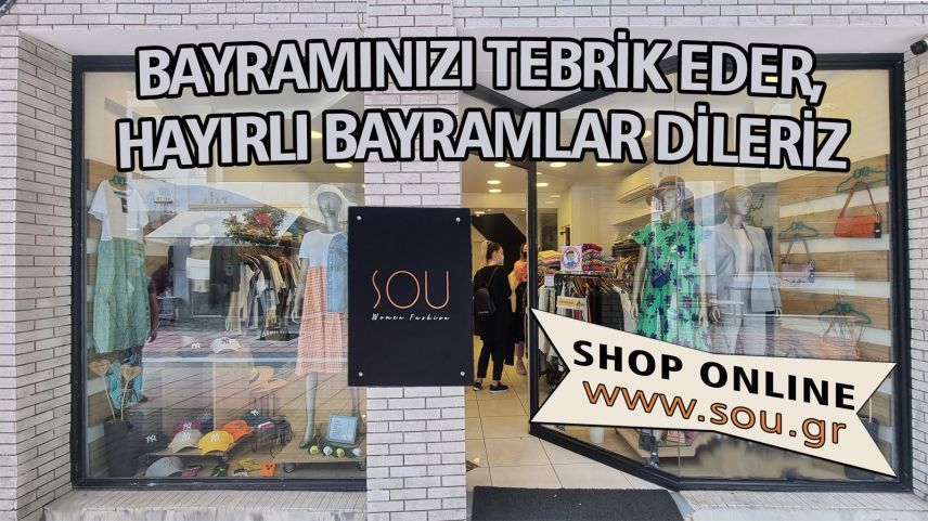 SOU Women Fashion kadın giyim mağazasından bayram tebriği