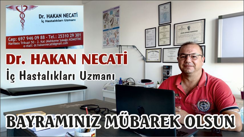 Dr. Hakan Necati bayramınızı tebrik etti