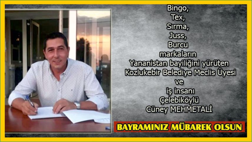 İş adamı Cüneyt Mehmetali'den bayram tebriği