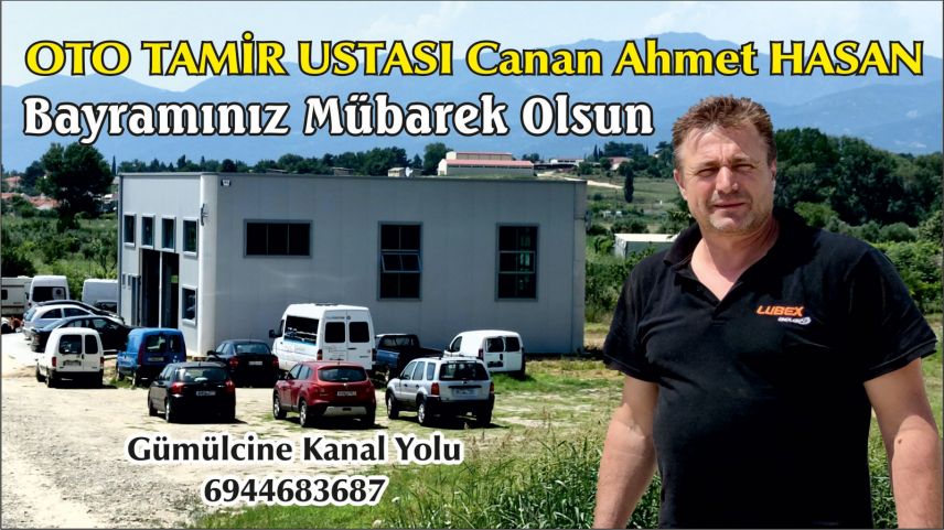 Oto Tamir Ustası Canan bayramınızı kutladı