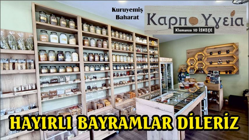 Baharat, Kuruyemiş ve Botanik ürünler mağazası Karpo İgia'dan bayram kutlaması