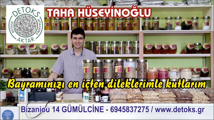 DETOKS AKTAR sahibi Taha Hüseyinoğlu bayramınızı kutlar