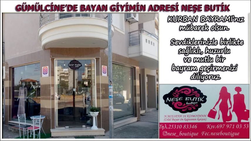 NEŞE BUTİK sahiplerinden bayram mesajı