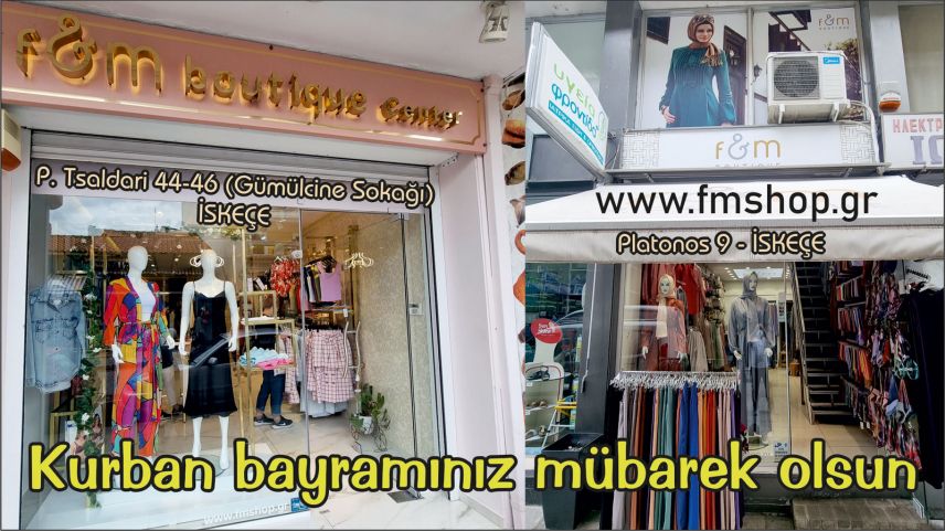 F&M Butik giyim mağzaları bayramınızı kutlar