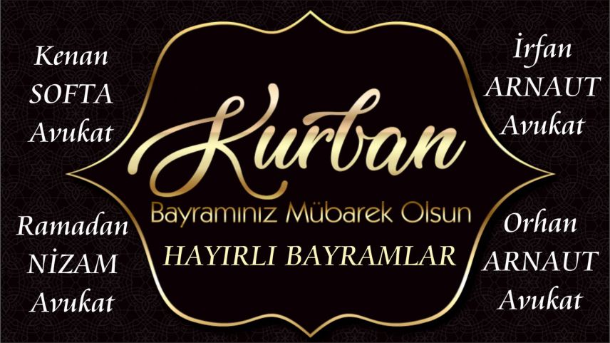 İskeçe'deki HUKUK BÜROSU avukatları Kenan Softa, Ramadan Nizam, İrfan Arnavut ve Orhan Arnavut bayramınızı kutlar