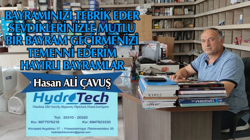 HydroTech sahibi Hasan Ali Çavuş bayramınızı kutlar
