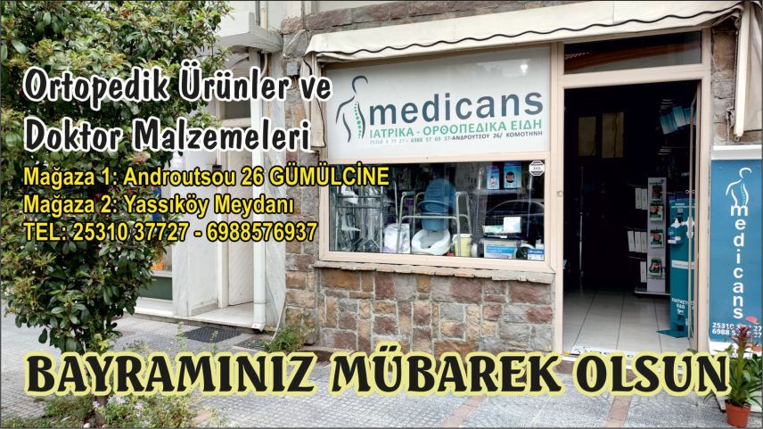 "medicans" mağazaları sahibi Nihat Binbaşı bayramınızı tebrik ediyor