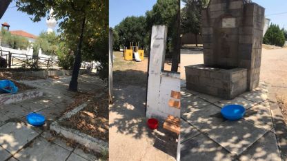 Sokak hayvanlarını sıcak günlerde susuz bırakmadılar