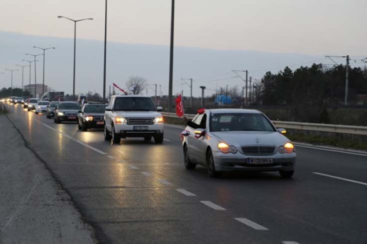 "Milli İradeye Saygı Konvoyu" Türkiye'de