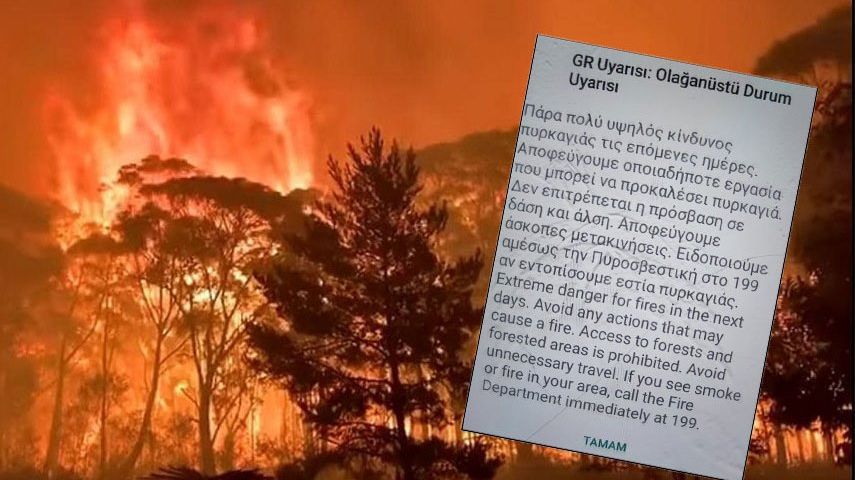 Dikkat! Orman yangınlarına karşı vatandaşlar SMS ile uyarıldı