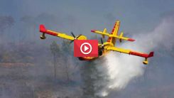 Gümülcine'de orman yangınına havadan da müdahale ediliyor
