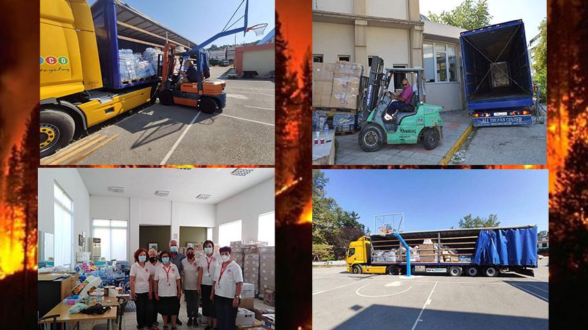 Gümülcine’den yardımlar yangınzedelere ulaştırıldı