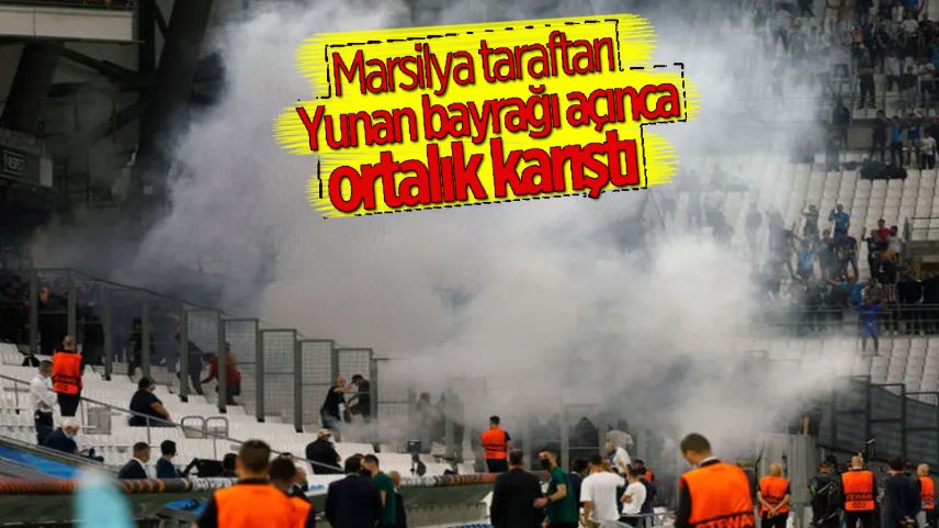 Marsilya-Galatasaray maçında olay çıktı