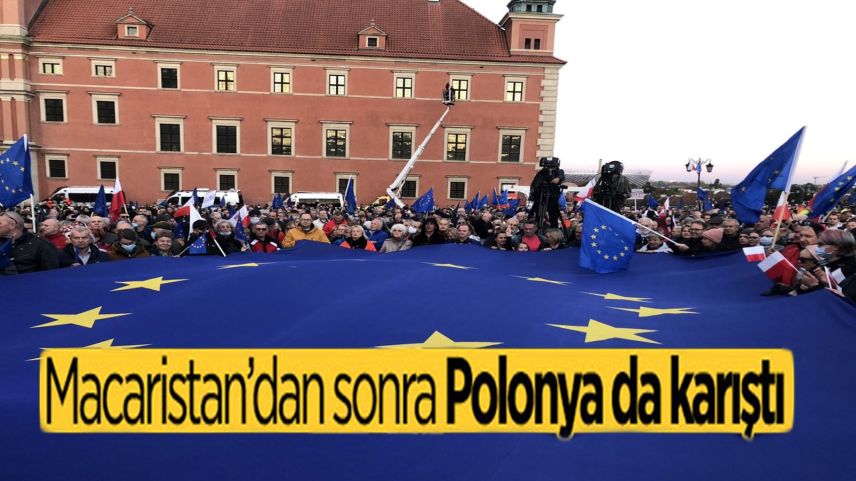 Polonya'da insanlar sokaklara inerek AB kararına tepki gösterdi