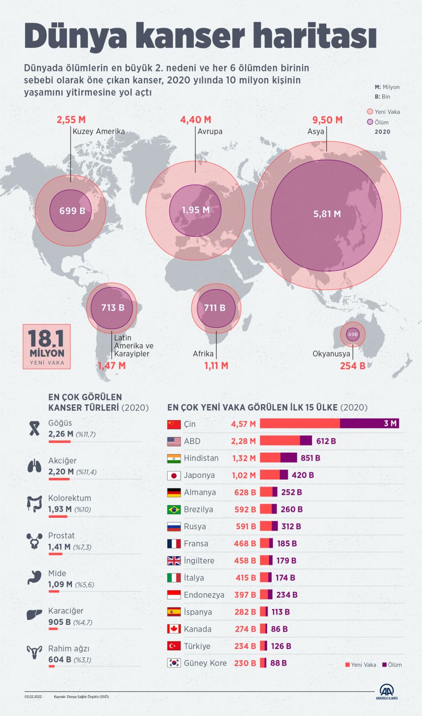 Dünya kanser haritası