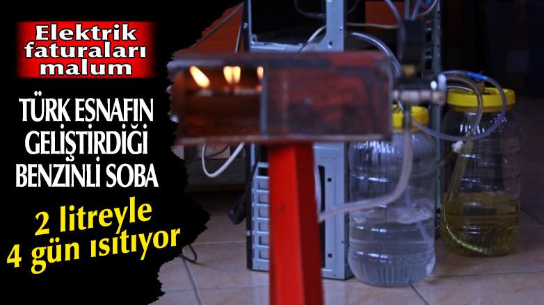 Esnaf, 2 litre benzinle 4 gün ısıtan soba geliştirdi