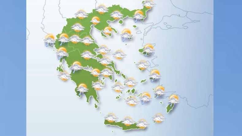 Yunanistan'ın bugünkü hava durumu