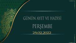 Günün Ayet ve Hadisi