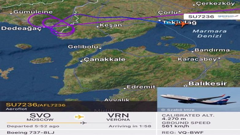 Yunanistan’ın izin vermediği Rus yolcu uçağı İstanbul’a indi