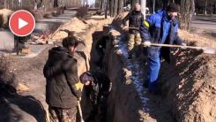 Şehir savaşına hazırlanan Ukraynalılar başkentin etrafına hendek kazıyor