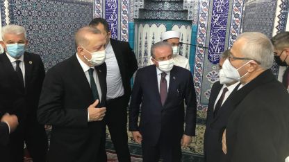 Müftü Şerif, Cumhurbaşkanı Erdoğan ile Cuma namazında buluştu
