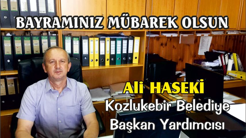 Mehrikoz Bölgesi Başkan Yardımcısı Ali Haseki'den tebrik