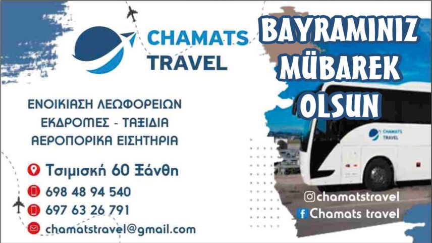 CHAMATS TRAVEL Hayırlı Bayramlar Diler