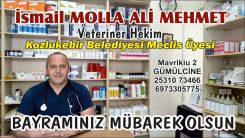 Veteriner Hekim İSMAİL MOLLA ALİ MEHMET bayramınızı kutlar