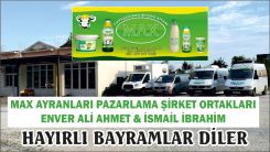 MAX Ayranları Pazarlama Şirketi ortaklarından bayram tebriği