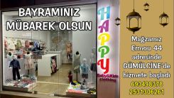 HAPPY çocuk giyim mağazası sahipleri bayramınızı kutlar