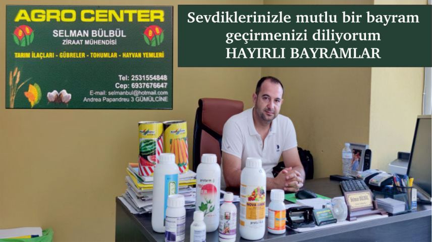 Ziraat Mühendisi Selman Bülbül bayramınızı kutlar 