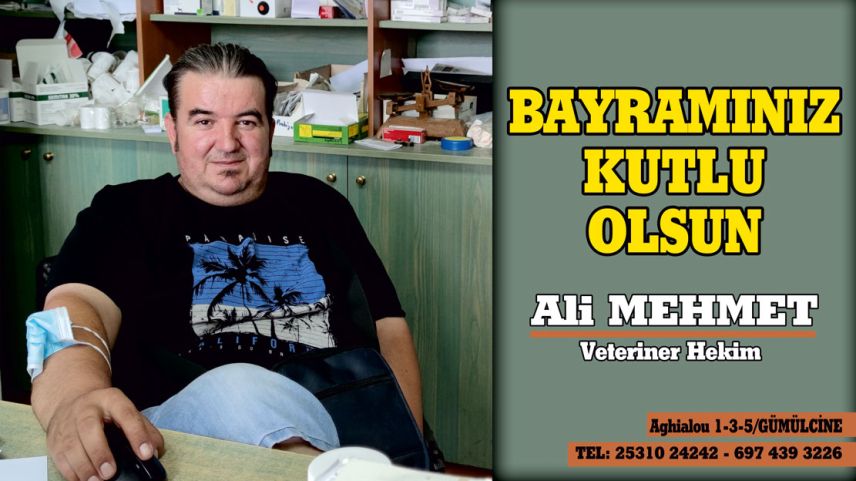 Veteriner Hekim Ali Mehmet'ten bayram kutlaması