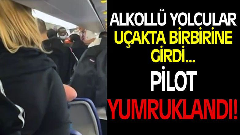 Girit Adası'na giden uçakta alkollü yolcular ortalığı birbirine kattı