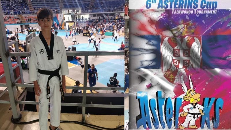 Bekirlili Taekwondocu Uzay Sırbistan’da ringe çıktı