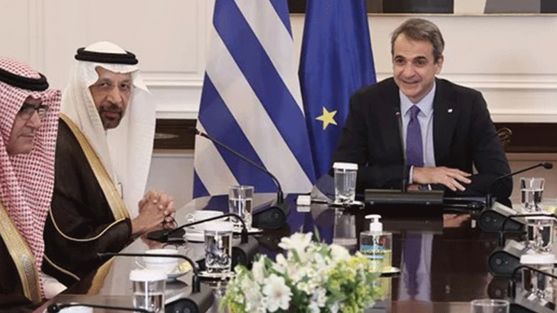 Suudi Bakan el Falih, Başbakan Miçotakis ile görüştü 