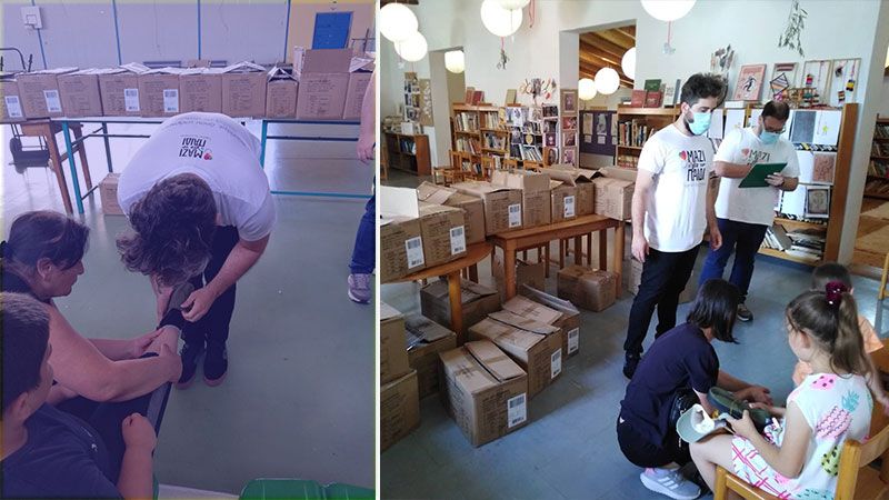 Şapçı Belediyesinde çocuklara ayakkabı dağıtıldı