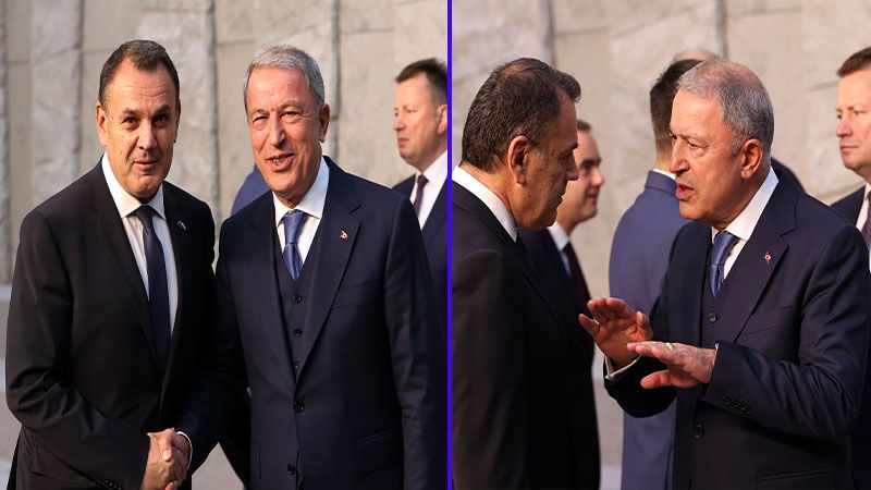 Savunma Bakanları Akar ve Panagiotopoulos bir araya geldi
