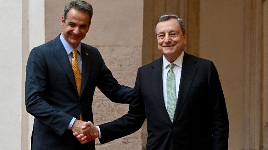 Miçotakis, İtalya Başbakanı Draghi ile görüştü