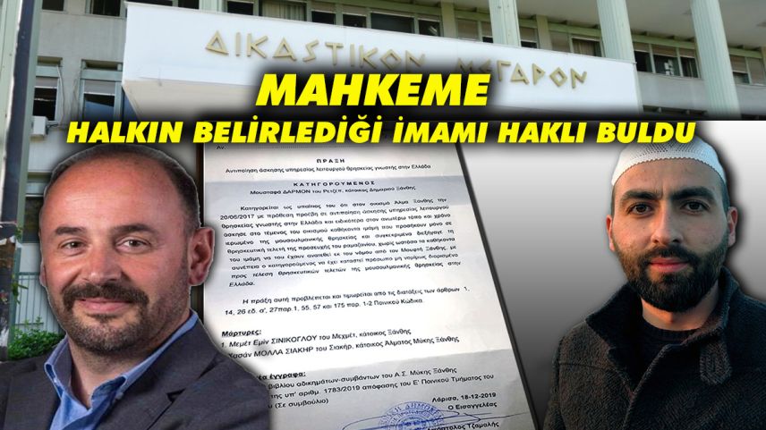 Batı Trakya'da cemaatin belirlediği imam mahkemede haklı bulundu