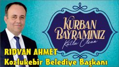 Kozlukebir Belediye Başkanı Rıdvan Ahmet'ten tebrik