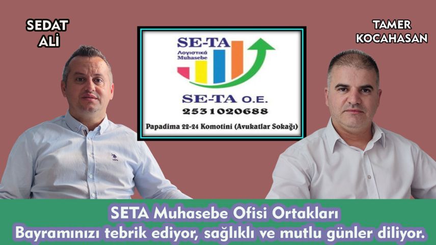SE-TA Muhasebe sahipleri Sedat Ali ve Tamer Kocahasan bayramınızı kutlar