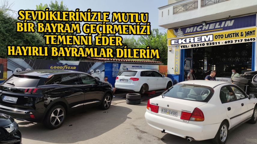 Oto Lastikçi EKREM ve çalışanları iyi bayram diler
