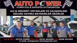 AUTO POWER sahipleri ve çalışanları bayramınızı kutlar