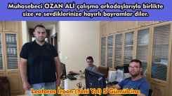 Muhasebeci Ozan Ali ve çalışma arkadaşları bayramınızı kutlar