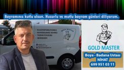 GOLD MASTER Boyacılık, boya-badana ustası NİHAT bayramınızı kutlar