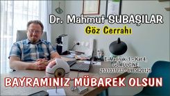 Göz Cerrahı Mahmut Subaşılar'dan bayram kutlaması